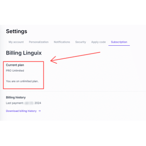 Alternative view of Linguix Pro Unlimited Plan Lifetime