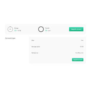 Alternative view of MEGA.NZ account 50 GB Storage Lifetime